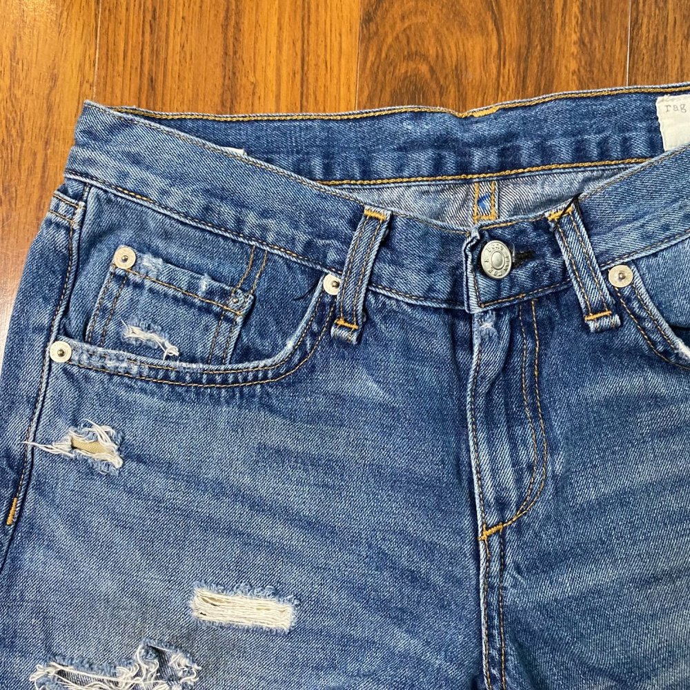rag & bone Distressed Denim Jean Shorts Size 24 - Picture 3 of 4